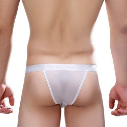 MenSexyWear Tanga sexy Self Beauty Blanc